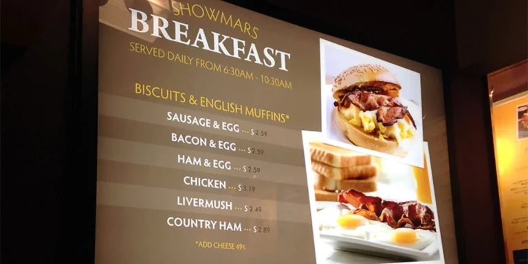 Showmars Breakfast Menu with Prices